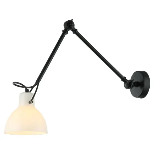 Бра LSP-8539 Lussole белый на 1 лампа, основание чёрное в стиле современный 