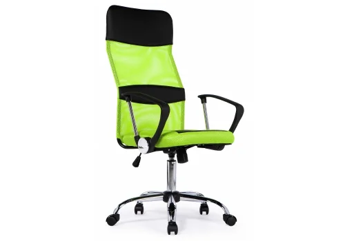 Компьютерное кресло ARANO зеленое 1488 Woodville, зелёный/ткань искусственная кожа, ножки/металл/хром, размеры - *1320***650*650