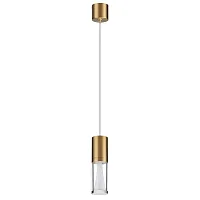 Светильник подвесной Defance 7144/4L Odeon Light прозрачный на 1 лампу, основание бронзовое в стиле классический современный трубочки