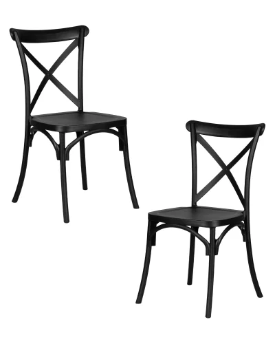 Стул обеденный набор 2 шт. SET-2 713PP-LMZL ZILAN, цвет чёрный (B-03) Dobrin, /полимер, ножки/пластик/чёрный, размеры - *905***450*505 Стул обеденный набор 2 шт. SET-2 713PP-LMZL ZILAN, цвет чёрный (B-03) Dobrin, /полимер, ножки/пластик/чёрный, размеры - *905***450*505
