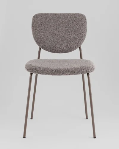 Стул обеденный Gigi, тёмно-серый букле, серые ножки УТ000039039 Stool Group, серый/букле, ножки/металл/, размеры - ***** фото 6