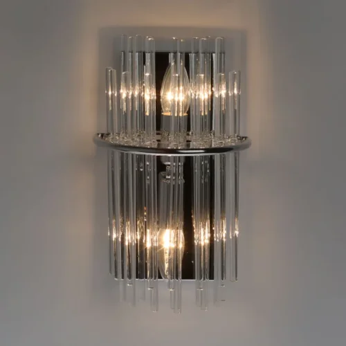 Бра Аделард 642027302 MW-Light прозрачный на 2 лампы, основание хром в стиле классический  фото 2