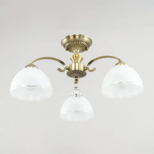 Люстра потолочная Франческа CL417133 Citilux белая на 75 ламп, основание бронзовое в стиле классический  фото 5