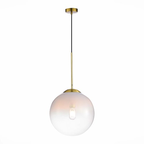 Светильник подвесной Cassius SL1190.213.01 ST-Luce белый 1 лампа, основание золотое в стиле современный шар