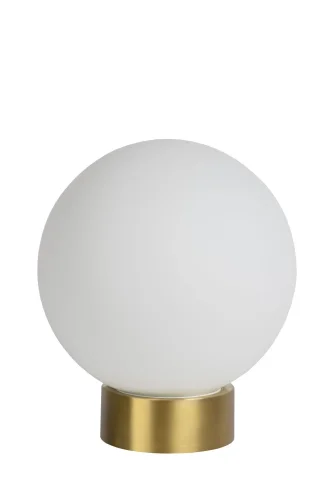 Настольная лампа Jorit 45563/25/61 Lucide белая 1 лампа, основание матовое золото латунь металл в стиле современный  фото 2