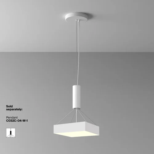 Светильник потолочный LED Zon C032CL-36W3K-SQ-W Maytoni белый 1 лампа, основание белое в стиле современный  фото 3