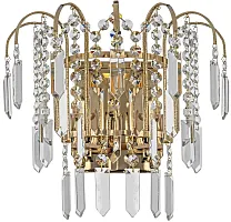 Бра Bellagio E 2.10.103 G Arti Lampadari прозрачный 2 лампы, основание золотое в стиле арт-деко 