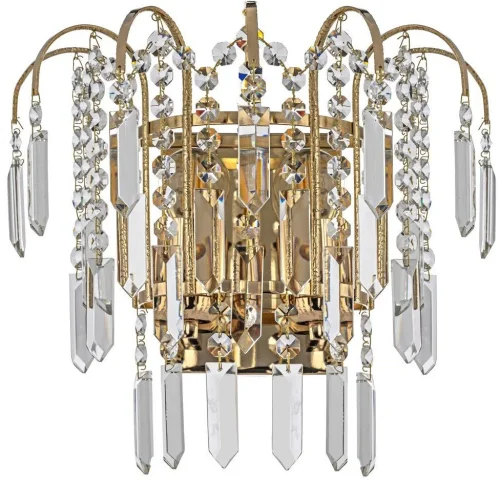 Бра Bellagio E 2.10.103 G Arti Lampadari прозрачный на 2 лампы, основание золотое в стиле арт-деко 