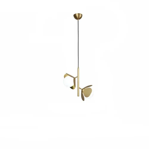 Светильник подвесной JANITA brass 187964-23 ImperiumLoft белый на 1 лампу, основание латунь в стиле современный фото 4 Светильник подвесной JANITA brass 187964-23 ImperiumLoft белый на 1 лампу, основание латунь в стиле современный фото 4