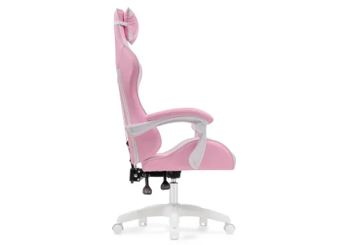 Кресло игровое Rodas pink / white 15246 Woodville, белый/искусственная кожа, ножки/пластик/белый, размеры - *1310***670*600 фото 4