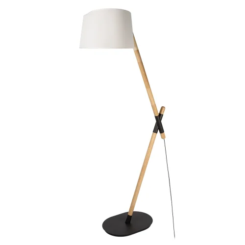 Торшер Эмма / Emma 10567F Light wood LOFT IT изогнутый белый на 1 лампу, основание бронзовое бежевое в стиле винтаж кантри Торшер Эмма / Emma 10567F Light wood LOFT IT изогнутый белый на 1 лампу, основание бронзовое бежевое в стиле винтаж кантри