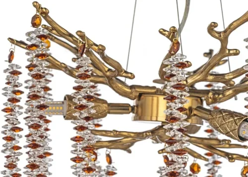 Светильник подвесной Tavenna H 1.5.32.722 A Dio D'Arte прозрачный на 3 лампы, основание бронзовое в стиле классический современный флористика ветви фото 2 Светильник подвесной Tavenna H 1.5.32.722 A Dio D'Arte прозрачный на 3 лампы, основание бронзовое в стиле классический современный флористика ветви фото 2