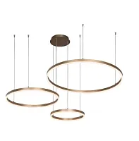 Люстра подвесная LED Terenia APL.024.03.136 Aployt коричневая на 1 лампу, основание коричневое в стиле современный кольца