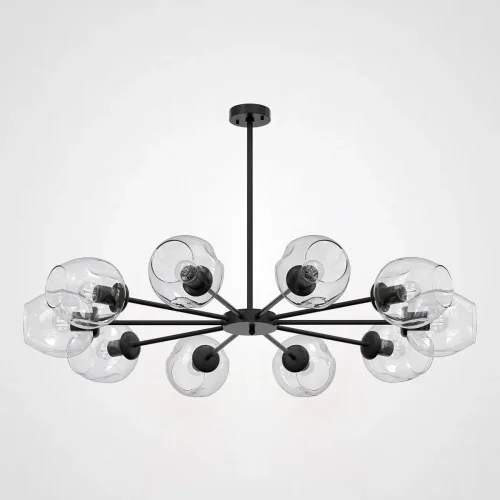 Люстра на штанге MARINE B 10 Black/Transparent 189686-26 ImperiumLoft прозрачная на 10 ламп, основание чёрное в стиле скандинавский Люстра на штанге MARINE B 10 Black/Transparent 189686-26 ImperiumLoft прозрачная на 10 ламп, основание чёрное в стиле скандинавский