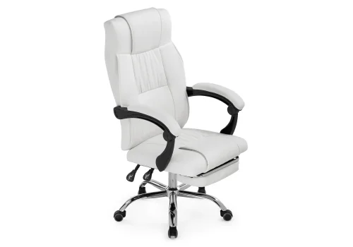 Компьютерное кресло Born whitе 15346 Woodville, белый/экокожа, ножки/металл/хром, размеры - *1120***610* фото 8