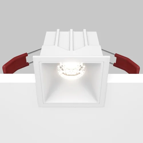 Светильник точечный Alfa LED DL043-01-10W4K-SQ-W Maytoni белый на 1 лампу, основание белое в стиле современный фото 6
