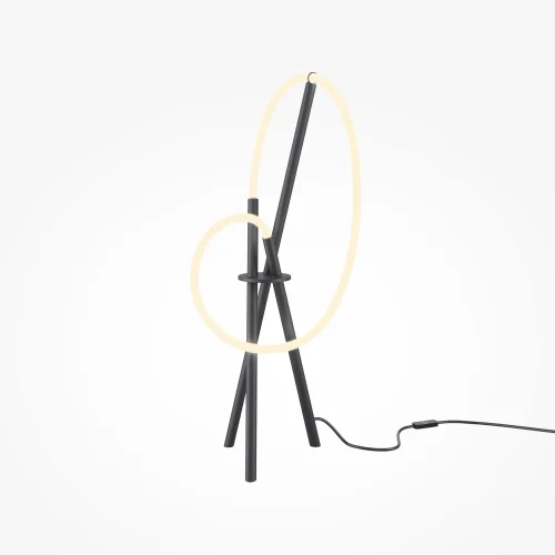 Настольная лампа LED MOD369TL-L15B3K Crochet Maytoni белая на 1 лампу, основание чёрное металл в стиле хай-тек современный гибкий неон фото 3