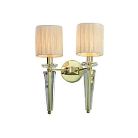 Бра Calliano OML-88101-02 Omnilux белый 2 лампы, основание золотое в стиле классический 