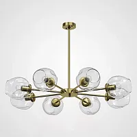 Люстра на штанге MARINE B 8 Gold/Transparent 189684-26 ImperiumLoft прозрачная на 8 ламп, основание золотое в стиле скандинавский 