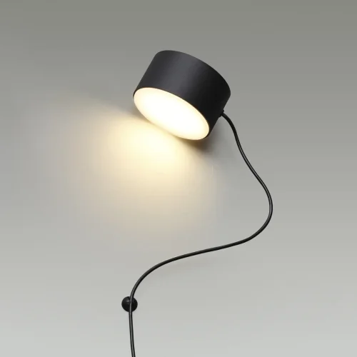 Бра с выключателем LED в розетку Nera 6600/7WL Odeon Light чёрный на 1 лампа, основание чёрное в стиле хай-тек в розетку фото 4