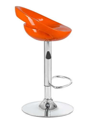 Стул барный 1010-LM DISCO,  цвет сиденья оранжевый, цвет основания хром Dobrin, оранжевый/, ножки/металл/хром, размеры - 790*1000***470*440 фото 3