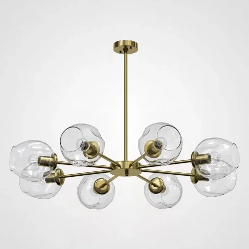 Люстра на штанге MARINE B 8 Gold/Transparent 189684-26 ImperiumLoft прозрачная на 8 ламп, основание золотое в стиле скандинавский Люстра на штанге MARINE B 8 Gold/Transparent 189684-26 ImperiumLoft прозрачная на 8 ламп, основание золотое в стиле скандинавский