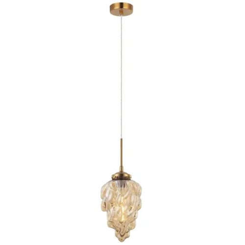 Светильник подвесной Cream 2152/52/01P Stilfort янтарный 1 лампа, основание бронзовое в стиле современный выдувное