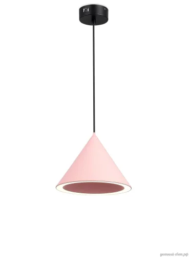 Светильник подвесной LED Maretta MR2215-1PL MyFar розовый 1 лампа, основание чёрное в стиле современный 