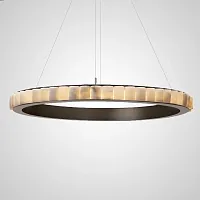 Люстра подвесная MONSINE D100 Black 196993-23 ImperiumLoft коричневая на 1 лампу, основание чёрное в стиле современный 