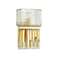 Бра Gatsby 4877/1W Odeon Light прозрачный 1 лампа, основание золотое в стиле современный 