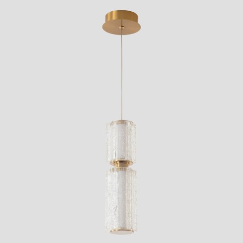 Светильник подвесной ЛЕД ANTIQUE SP23W LED BRASS Crystal Lux белый на 1 лампу, основание латунь в стиле классический трубочки фото 4
