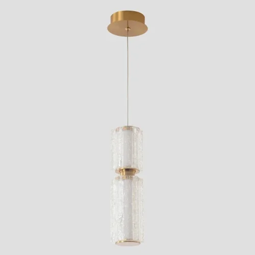 Светильник подвесной ЛЕД ANTIQUE SP23W LED BRASS Crystal Lux белый на 1 лампу, основание латунь в стиле классический трубочки фото 4