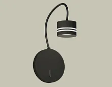 Бра с выключателем XB9596203 Ambrella light чёрный 1 лампа, основание чёрное в стиле современный хай-тек гибкая ножка для чтения