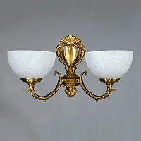 Бра  SEVILLE 02140/2 AB AMBIENTE by BRIZZI белый 2 лампы, основание бронзовое в стиле классический 
