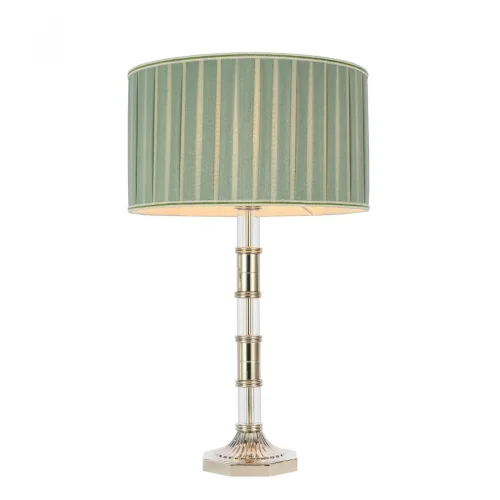 Настольная лампа Oleo SL1121.104.01 ST-Luce зелёная 1 лампа, основание никель металл в стиле классический 