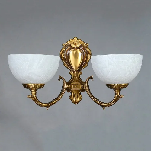 Бра  SEVILLE 02140/2 AB AMBIENTE by BRIZZI белый на 2 лампы, основание бронзовое в стиле классический 