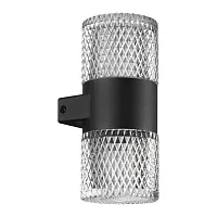 Настенный светильник уличный LED Estima 359294 Novotech уличный IP65 чёрный на 1 лампу, плафон прозрачный в стиле современный LED