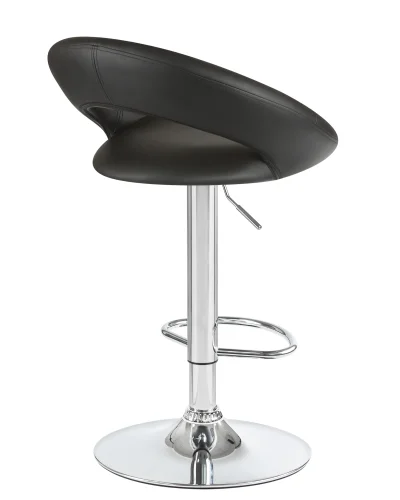 Стул барный набор 2 шт. SET-2 5001-LM MIRA , цвет сиденья черный, цвет основания хром Dobrin, /экокожа, ножки/металл/хром, размеры - 790*1020***535*470 фото 5