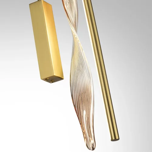 Бра ЛЕД Спира (Spira) 5468/4WL Odeon Light коричневый бежевый на 1 лампу, основание латунь в стиле современный классический фото 5