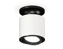 Светильник накладной XS7401081 Ambrella light белый 1 лампа, основание чёрное в стиле модерн хай-тек круглый