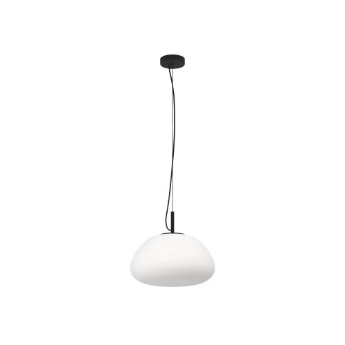 Светильник подвесной Balmes 390201 Eglo белый 1 лампа, основание чёрное в стиле модерн 