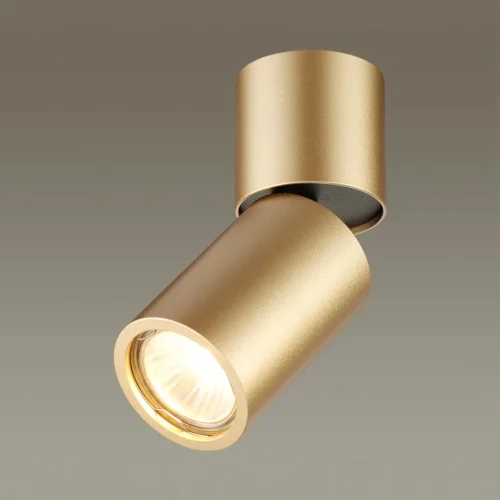 Светильник накладной Duetta 3895/1C Odeon Light золотой на 1 лампу, основание золотое в стиле современный хай-тек круглый фото 5