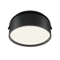 Светильник точечный LED Onda DL024-18W4K-B Maytoni чёрный на 1 лампу, основание чёрное в стиле современный хай-тек круглый