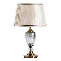Настольная лампа Radison A1550LT-1PB Arte Lamp бежевая 1 лампа, основание медь стекло металл в стиле современный 