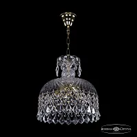 Светильник подвесной 14781/30 G Leafs Bohemia Ivele Crystal прозрачный 5 ламп, основание золотое в стиле классический leafs