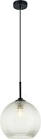 Светильник подвесной Donna 2105/00/01P Stilfort прозрачный серый 1 лампа, основание чёрное в стиле современный шар