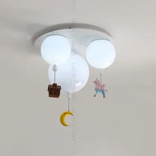Светильник потолочный BLOW TRIO Multicolor 212518-23 ImperiumLoft разноцветный на 3 лампы, основание белое в стиле современный фото 3