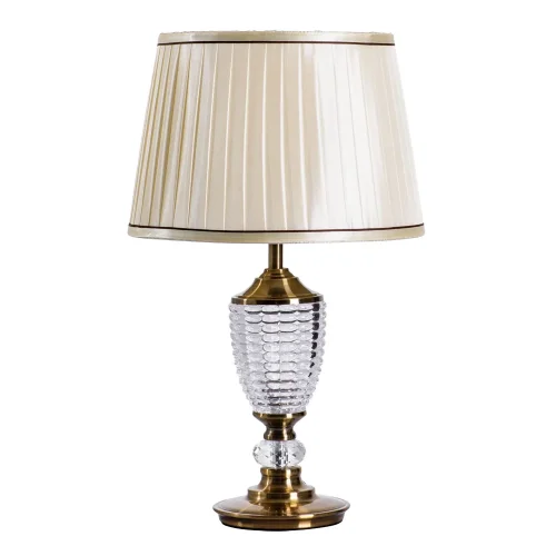 Настольная лампа Radison A1550LT-1PB Arte Lamp бежевая 1 лампа, основание медь стекло металл в стиле современный 