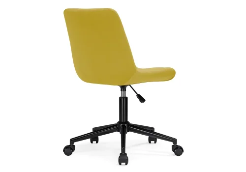 Компьютерное кресло Честер горчичный / черный 517134 Woodville, горчичный/велюр, ножки/металл/чёрный, размеры - *920***490*600 фото 5