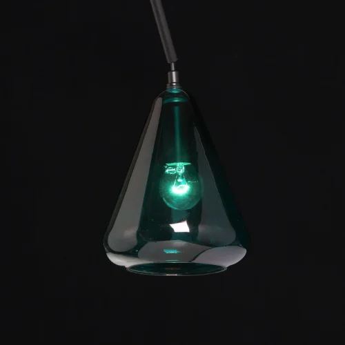 Светильник подвесной Лоск 107010901 MW-Light зелёный синий 1 лампа, основание чёрное в стиле современный  фото 3